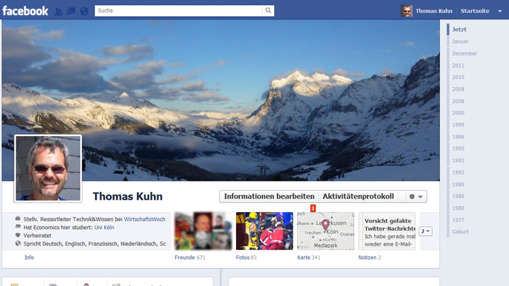 Facebook-Timeline: Alles eine Frage der Einstellung