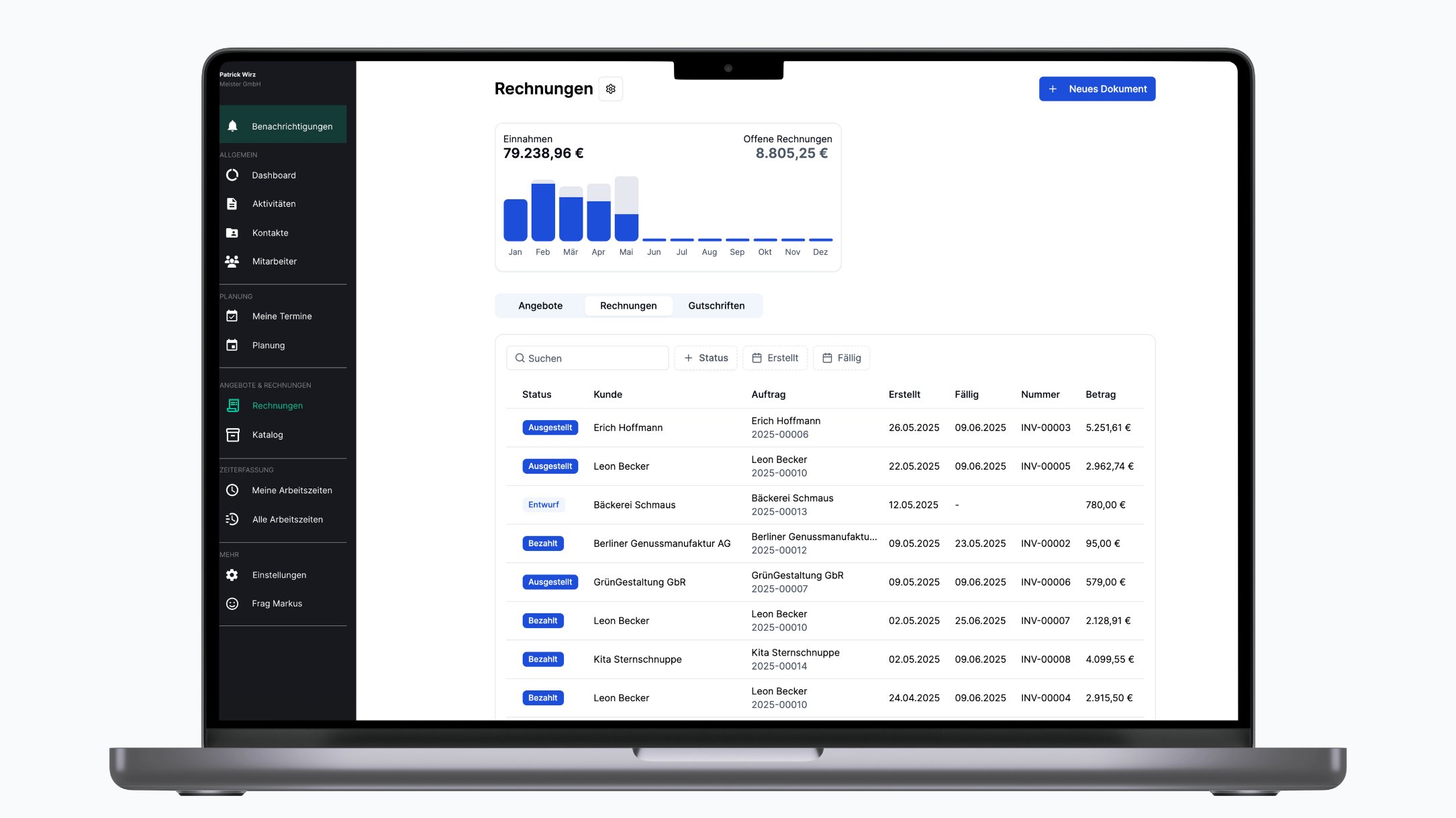 Handwerker-Software Meisterwerk kennenlernen