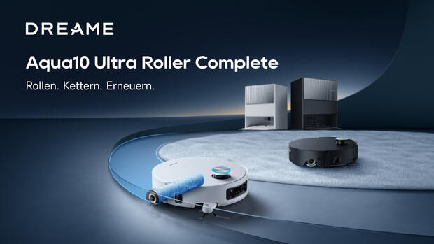 Dreame Aqua10 Ultra Roller Complete // Weiterer Text über ots und www.presseportal.de/nr/173033 / Die Verwendung dieses Bildes für redaktionelle Zwecke ist unter Beachtung aller mitgeteilten Nutzungsbedingungen zulässig und dann auch honorarfrei. Veröffentlichung ausschließlich mit Bildrechte-Hinweis. Quelle: DREAME INTERNATIONAL (HONGKONG) LIMITED