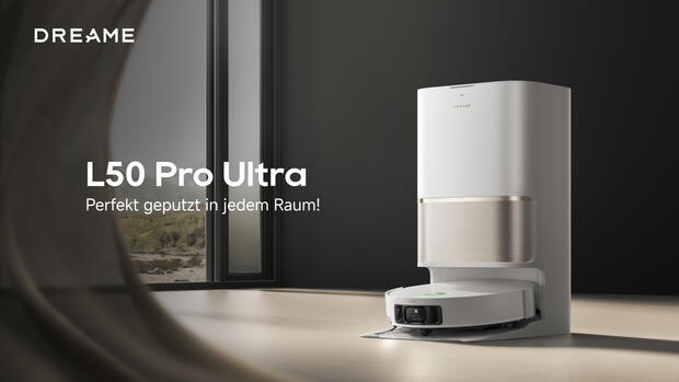 Dreame L50 Pro Ultra // Weiterer Text über ots und www.presseportal.de/nr/173033 / Die Verwendung dieses Bildes für redaktionelle Zwecke ist unter Beachtung aller mitgeteilten Nutzungsbedingungen zulässig und dann auch honorarfrei. Veröffentlichung ausschließlich mit Bildrechte-Hinweis. Quelle: DREAME INTERNATIONAL (HONGKONG) LIMITED