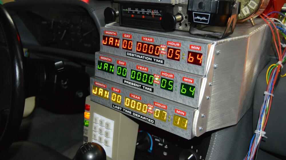 Vintage Metallschild 'Zurück In Die Zukunft' - Fluxkompensator Deko Für Bar & Zuhause